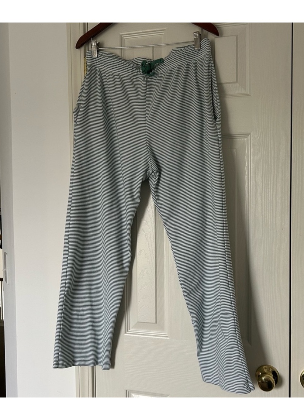 Striped Lounge Pants - Light Blue/White